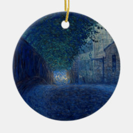 Bij schemering (nachtlandschap) (avondscène) keramisch ornament