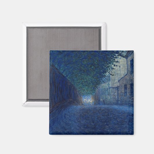 Bij schemering (nachtlandschap) (avondscène) magneet (Voorkant / Achterkant)