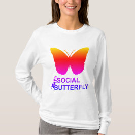 Bij Social Hashtag Butterfly [Hyper Filter remix] T-shirt