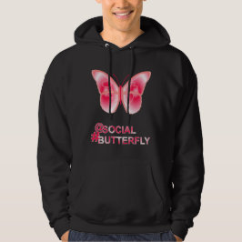 Bij Social Hashtag Vlinder Hoodie
