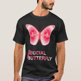 Bij Social Hashtag Vlinder T-shirt