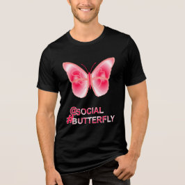 Bij Social Hashtag Vlinder Tri-Blend Shirt