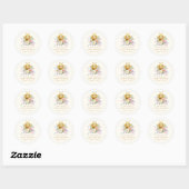 Bij sticker voor babyshower over bijen (Vel)
