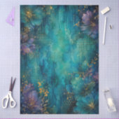 bij_teal_achtergrond_portret tissuepapier (Craft)