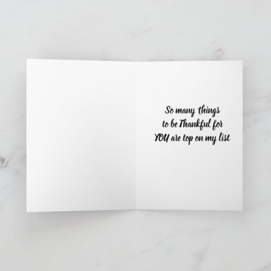 BIJ THANKSGIVING DANKFUL VOOR ***U** KAART (Binnen)