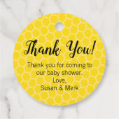 Bij thema baby shower Cirkel Label (Achterkant)
