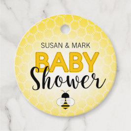 Bij thema baby shower Cirkel Label
