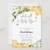 Bij Thema Baby Shower Uitnodiging (Voorkant)