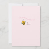 Bij-thema baby shower uitnodiging (Achterkant)