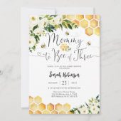 Bij-thema baby shower uitnodiging (Voorkant)