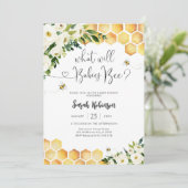 Bij Thema Baby Shower Uitnodiging (Staand voorkant)