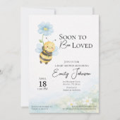 Bij-thema baby shower uitnodiging (Voorkant)