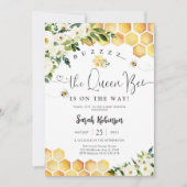 Bij-thema babyshower uitnodiging (Voorkant)