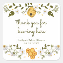 Bij-thema bruiloft feest sticker