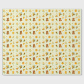 Bij-thema wikkelpapier cadeaupapier (Vlak)