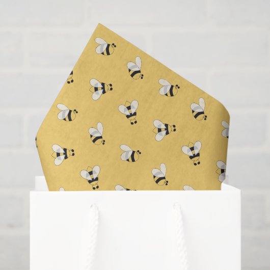 Bij tissuepapier, hommel decoupage papier (Cadeauzakje)