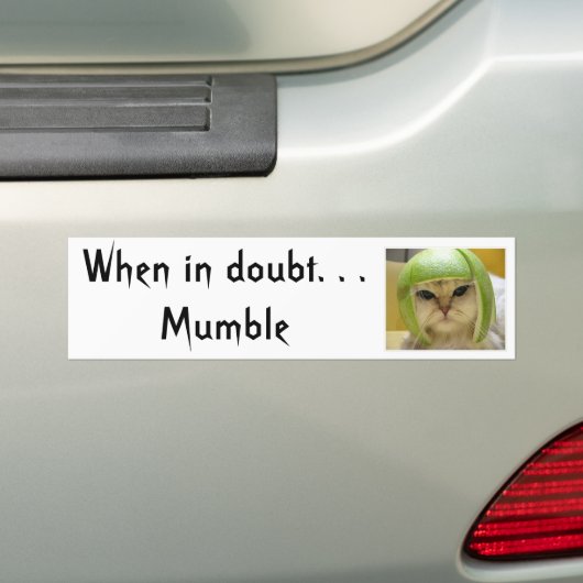 Bij twijfel... bumpersticker (Op auto)