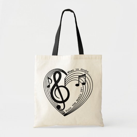 Bij twijfel de muziek harder zetten tote bag (Voorkant)