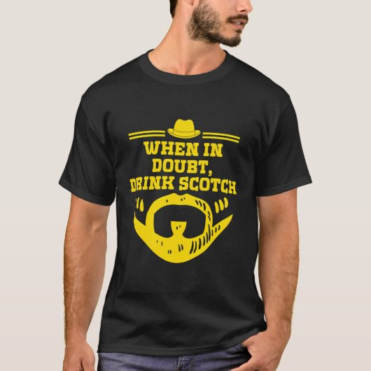 Bij twijfel Drink Scotch papa Drink papa Drin T-shirt (Voorkant)