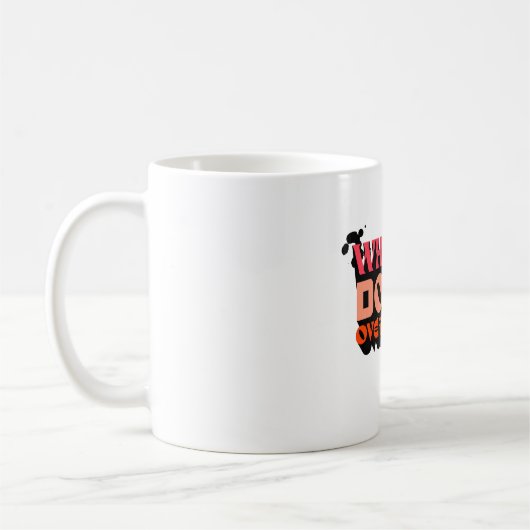 Bij twijfel, overdenk het - Witty Modern Design Koffiemok (Links)