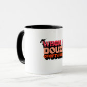 Bij twijfel, overdenk het - Witty Modern Design Mok (Voorkant links)