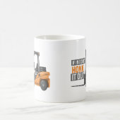 Bij twijfel sla het uit grappige heftruckchauffeur koffiemok (Center)