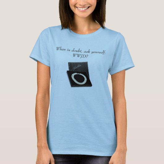 Bij twijfel:  WWJD? T-shirt (Voorkant)
