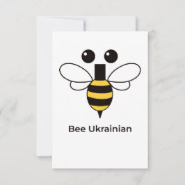 Bij Ukraïens Mooie Minimalistische Bij Bedankkaart
