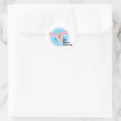 Bij uw Cervix-stickers Ronde Sticker (Tas)
