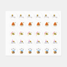 Bij Verjaardagssticker Set