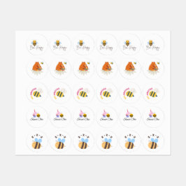 Bij Verjaardagssticker Set Labels