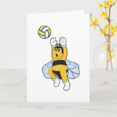 Bij Volleybal Sporten Kaart (Gele Bloem)