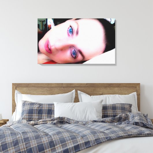 Bij vrede canvas afdruk (Insitu (Slaapkamer))