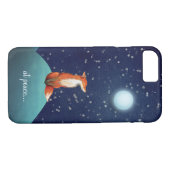 bij vrede ~ Charming Fox zit onder een volle maan Case-Mate iPhone Case (Achterkant (Horizontaal))