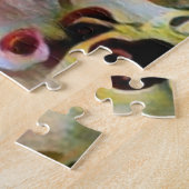 bij vrede Gele Zonnebloem en Roze Bloemen Legpuzzel (Zijkant)