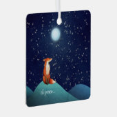 bij vrede, persoonlijke feestdagen en kerstmis met metalen ornament (Voorkant Rechts)