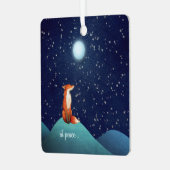 bij vrede, persoonlijke feestdagen en kerstmis met metalen ornament (Voorkant links)