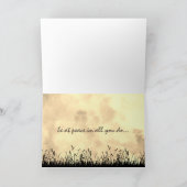 bij vrede - Silhouette Horses Grazing at Sunset Kaart (Binnen)