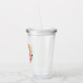 Bij vriendelijk bloemstuk   acryl drinkbeker (Links)