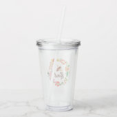 Bij vriendelijk bloemstuk   acryl drinkbeker (Achterkant)