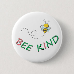 Bij vriendelijke grappige motiverende positieve ci ronde button 5,7 cm