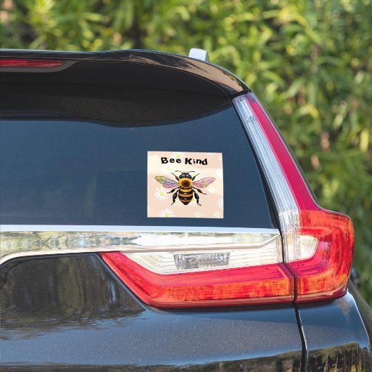Bij vriendelijke vinyl sticker (Auto Zijkant)