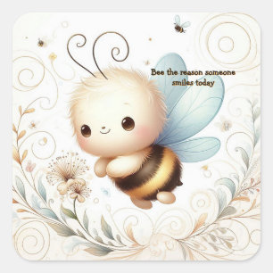 Bij vriendelijkheid inspirerende sticker