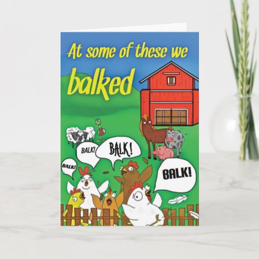 "Bij wat hiervan verhinderden wij" de Grappige Kaart (Voorkant)