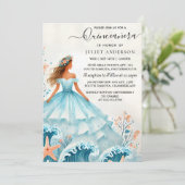 Bij Water Ocean Fish Life Under The Sea Quinceaner Kaart (Staand voorkant)