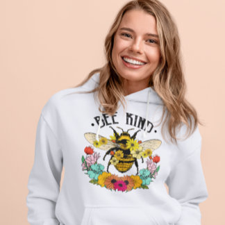 Bij Wilde Bloemen Grafisch Casual Hoodie