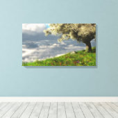 Bij World's Edge (Spring) gewikkeld canvas Afdruk (Insitu (Houten vloer))