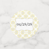 Bij Yellow en Grijs Geometrisch Aangepast Confetti (Kleine voorkant)