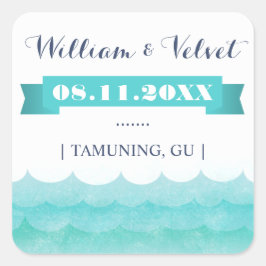 Bij Zee nautische bruiloft gunst Stickers