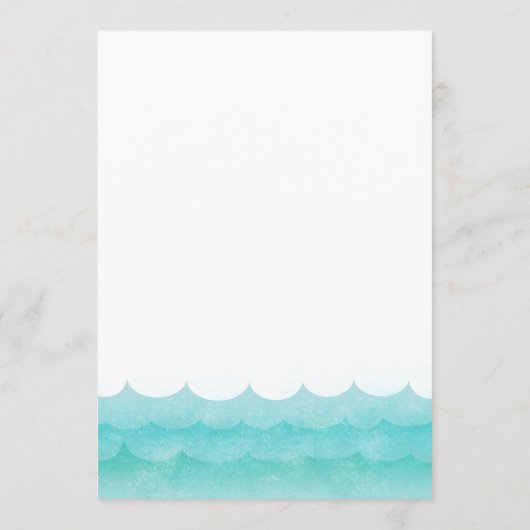 Bij Zee nautische bruiloft menu Kaarten (Achterkant)